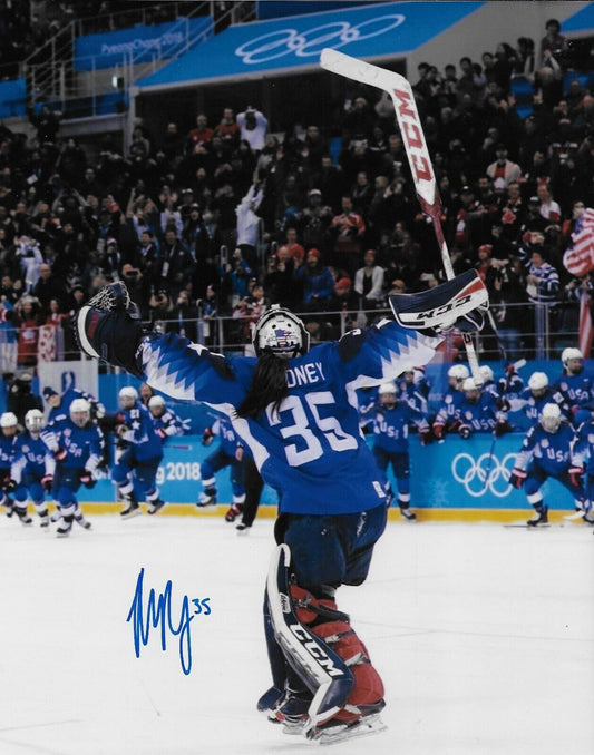 Signed Maddie Rooney PWHL Minnesota Frost Team USA Hockey 8x10 Photo #5 Original