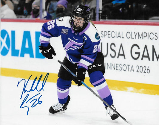 Photo originale signée Kendall Coyne Schofield PWHL Minnesota Frost 8x10 #3