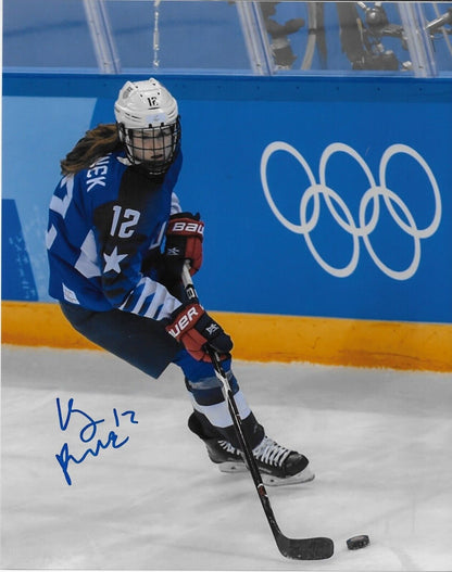 Signed Kelly Pannek Team USA Olympics Minnesota Frost 8x10 Photo #2 Original