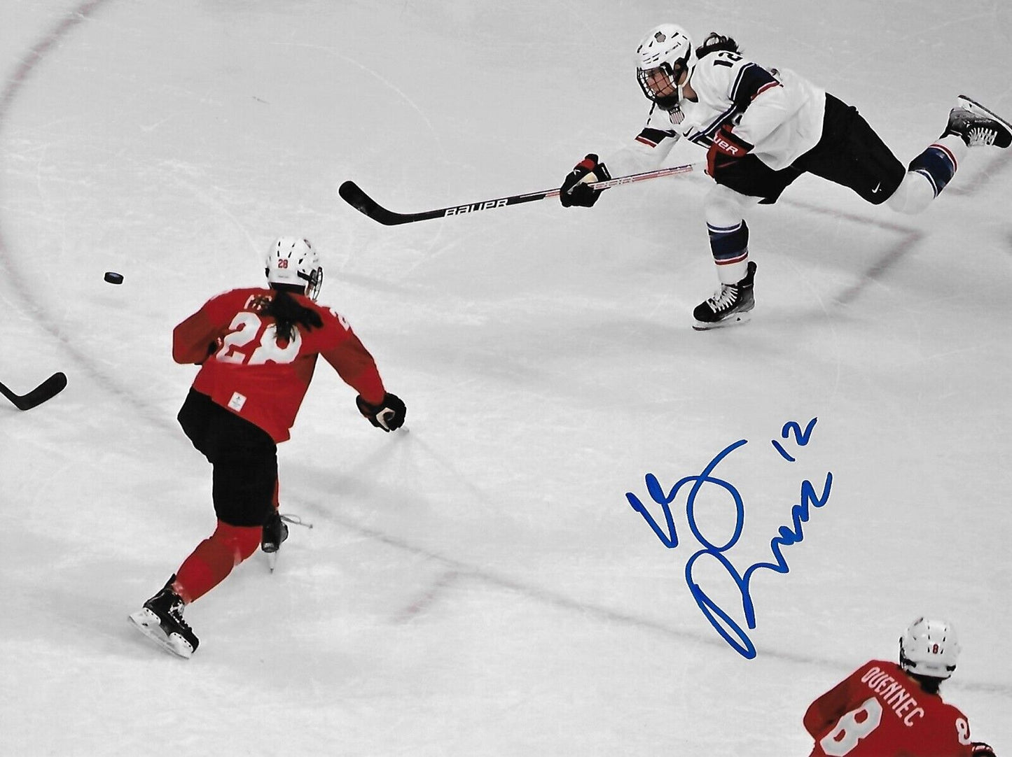 Signed Kelly Pannek Team USA Olympics Minnesota Frost 8x10 Photo #6 Original