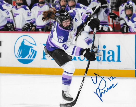 Photo autographiée 8x10 de Kelly Pannek PWHL Minnesota Frost n° 9 originale