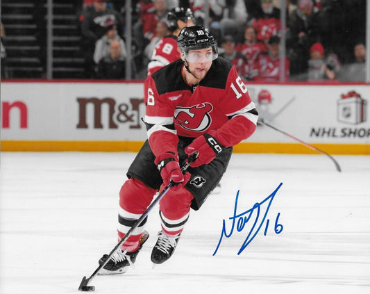 Signed Nathan Legare  New Jersey Devils Autographed 8x10 Photo #1 Original