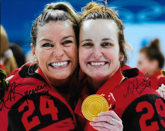 Signed Marie-Philip Poulin Natalie Spooner Team Canada Womens Hockey 8x10 Photo