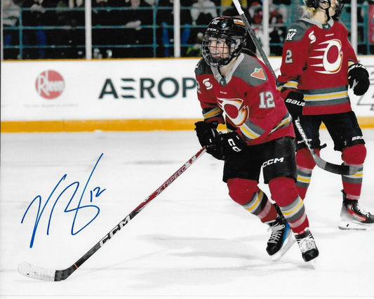 Signed Victoria Bach PWHL Ottawa Charge Autographed 8x10 Photo #4 Original