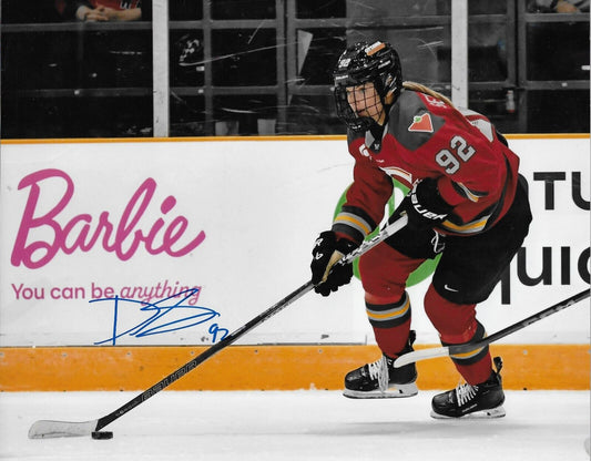 Signed Danielle Serdachny PWHL Ottawa Charge Autographed 8x10 Photo #2 Original