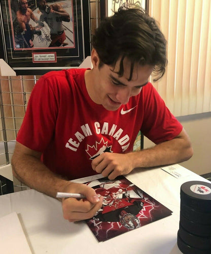 Signed Team Canada Dylan Garand World Juniors New York Rangers 8x10 Photo #1