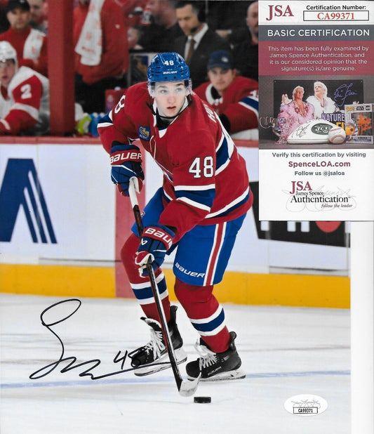Signed Lane Hutson Montreal Canadiens 8x10 Photo #3 Original JSA Authentication