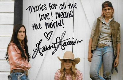 Signed Hassie Harrison Yellowstone Tacoma FD 8x10 Photo #5 w JSA Authentication