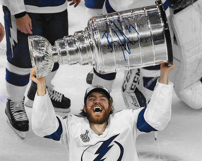 Signed Brayden Point Tampa Bay Lightning Stanley Cup 8x10 Photo #1 Original