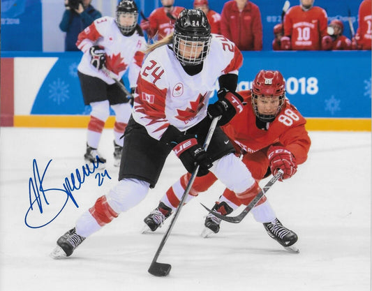 Signed Natalie Spooner PWHL Toronto Sceptres Autographed 8x10 Photo #2 Original