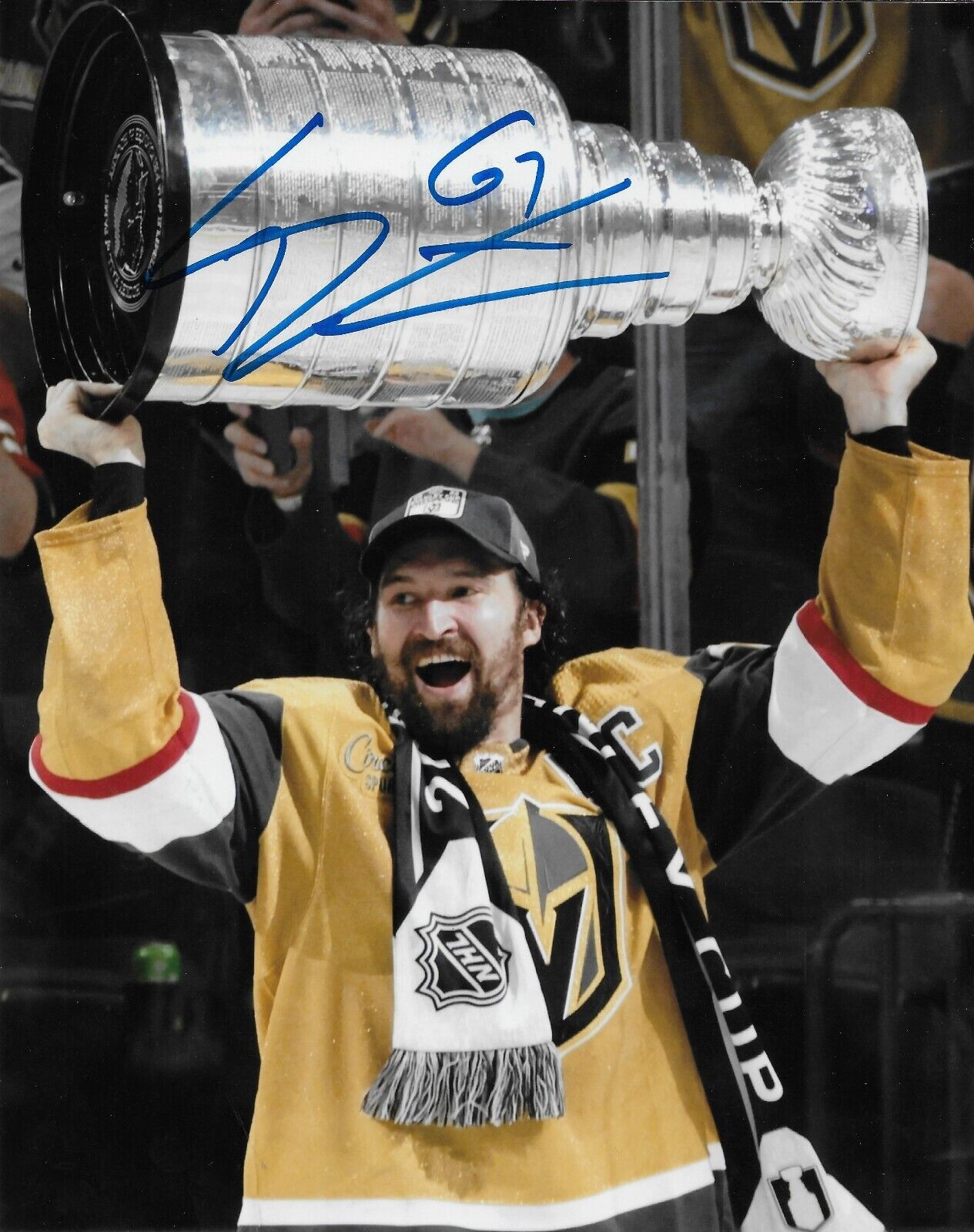 Signed Mark Stone Vegas Golden Knights Stanley Cup 8x10 Photo #1 Original