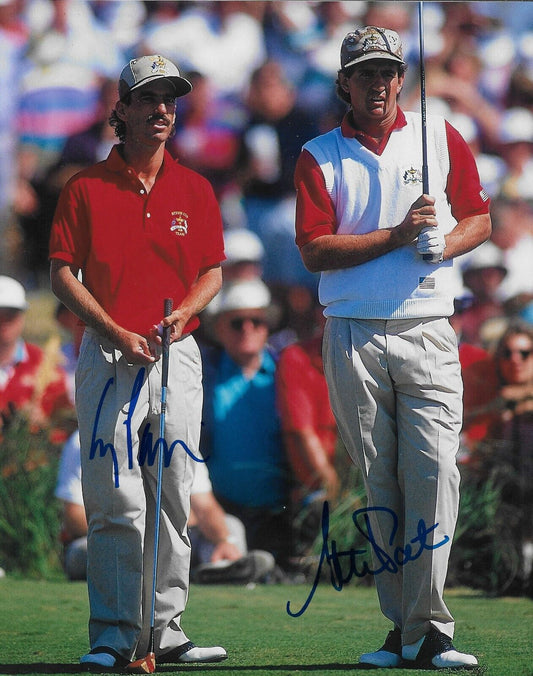 Signed Corey Pavin Steve Pate PGA Golf 1991 Ryder Cup 8x10 Photo Original