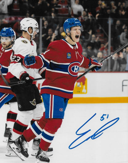 Signed Emil Heineman Montreal Canadiens 8x10 Photo #2 Original Private Signing
