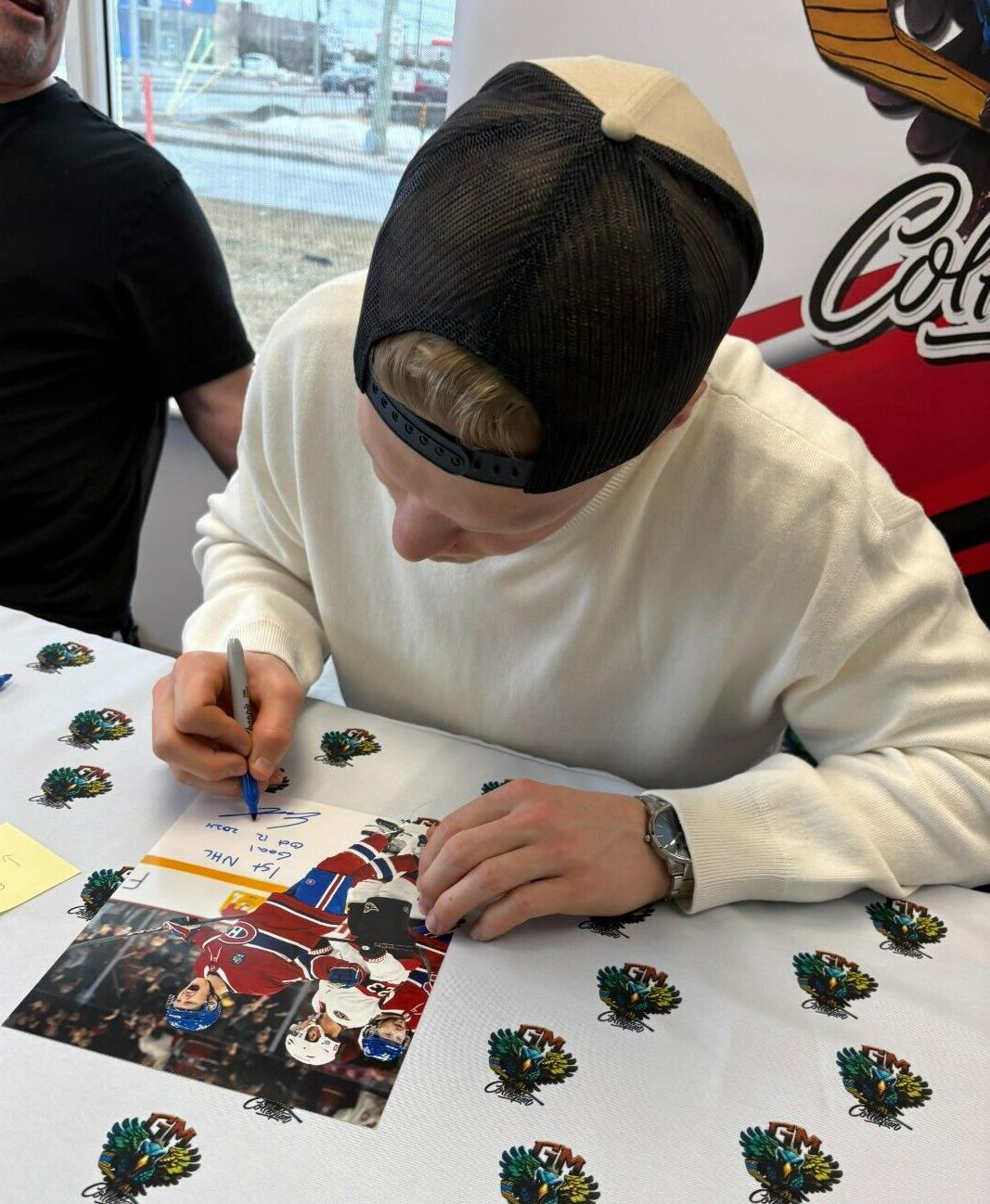 Signed Emil Heineman Montreal Canadiens 8x10 Photo #6 Original Private Signing