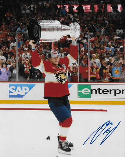 Signed Anton Lundell Florida Panthers Stanley Cup 8x10 Photo #7 Original