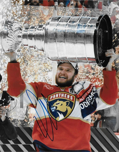 Signed Aleksander Barkov Florida Panthers Stanley Cup 8x10 Photo #5 Original