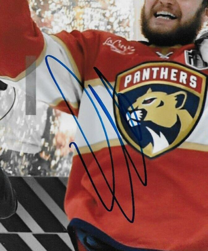 Signed Aleksander Barkov Florida Panthers Stanley Cup 8x10 Photo #5 Original