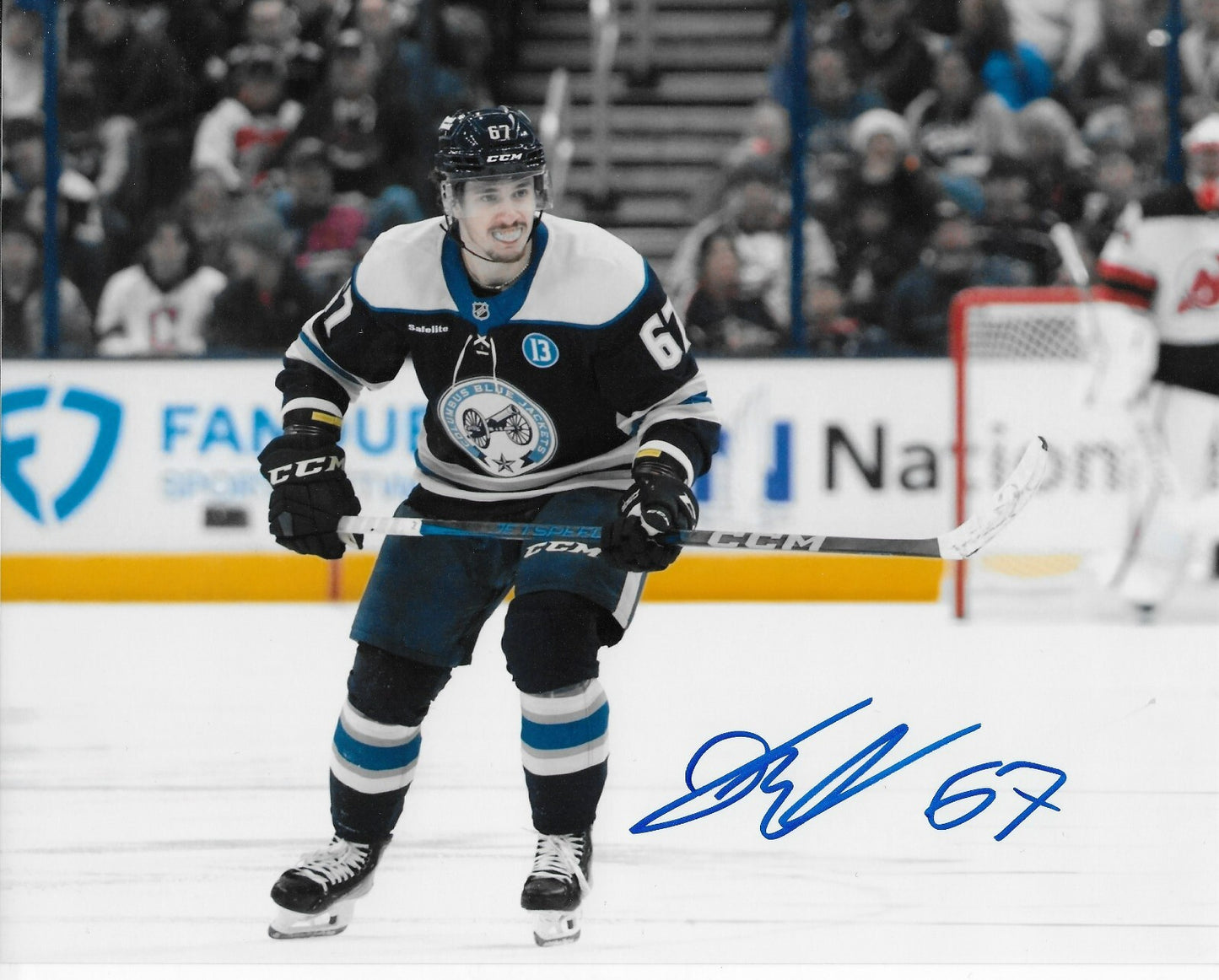 Signed James Malatesta Columbus Blue Jackets Autographed 8x10 Photo #1 Original