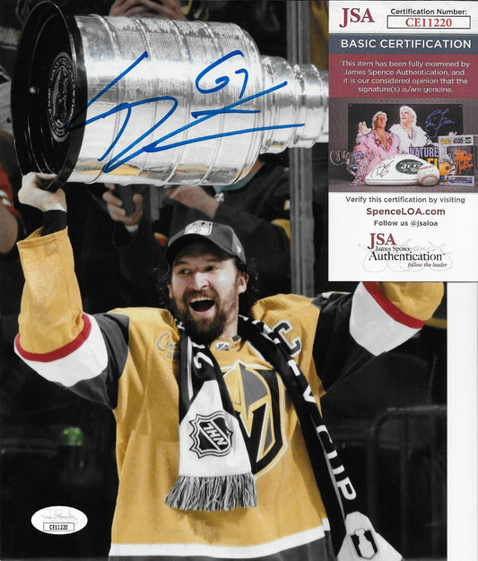 Signed Mark Stone Vegas Golden Knights Stanley Cup 8x10 Photo JSA Authentication