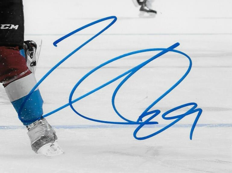 Signed Nathan MacKinnon Colorado Avalanche 8x10 Photo #1 w JSA Authentication