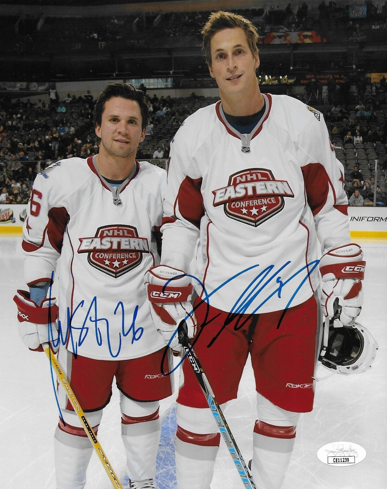 Signed Martin St Louis Vincent Lecavalier All Star 8x10 Photo JSA Authentication