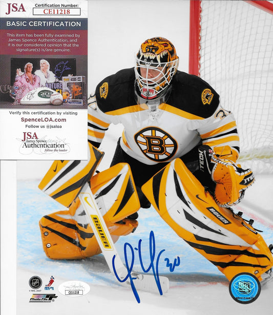 Signed Tim Thomas Boston Bruins 8x10 Photo #2 with JSA Authentication
