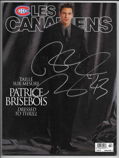 Signed Patrice Brisebois Montreal Canadiens Autographed Les Canadiens Magazine