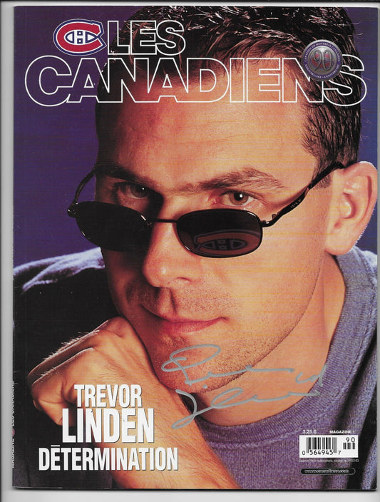 Signed Trevor Linden Montreal Canadiens Autographed Les Canadiens Magazine
