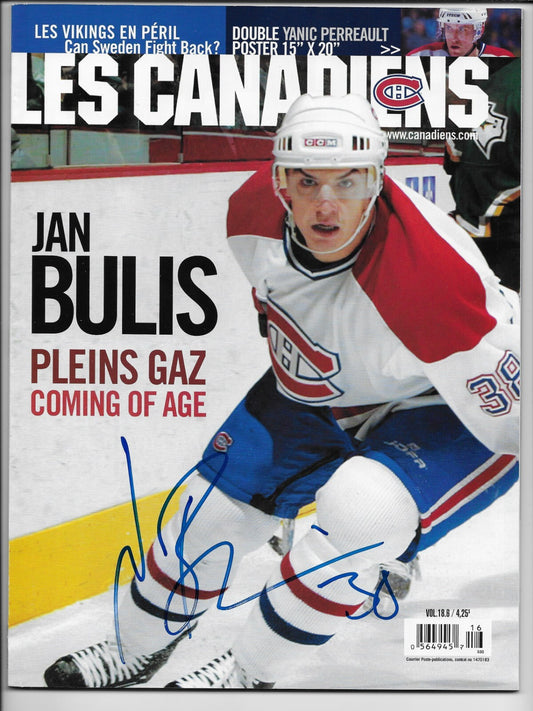 Signed Jan Bulis Montreal Canadiens Autographed Les Canadiens Magazine