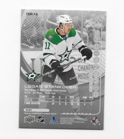 Logan Stankoven 2024-25 Upper Deck Extended Triple Dimensions Reflections /500