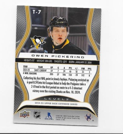 Owen Pickering 2024-25 Upper Deck Extended Trilogy # 092/499 Rookie Premiers T-7
