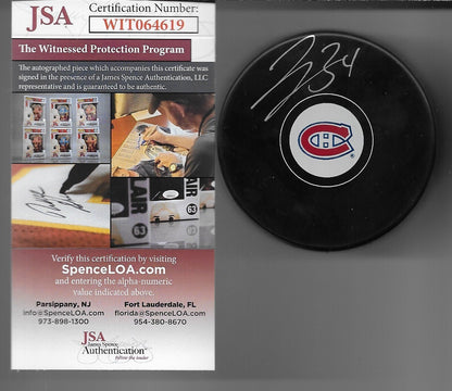 Signed Montreal Canadiens Jake Allen Hockey Puck Original Private Signing w JSA