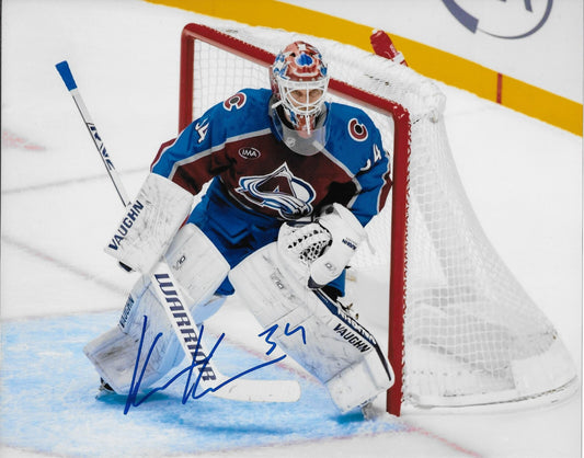 Signed  Kaapo Kahkonen Colorado Rockies Autographed 8x10 Photo #1 Original