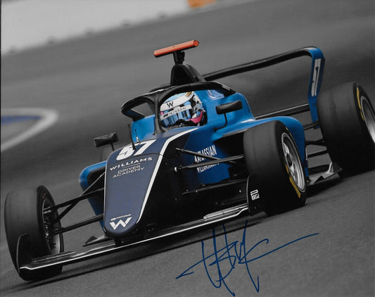 Signed Lia Block Formula 1 Academy Williams and Art Racing 8x10 Photo 2 Original