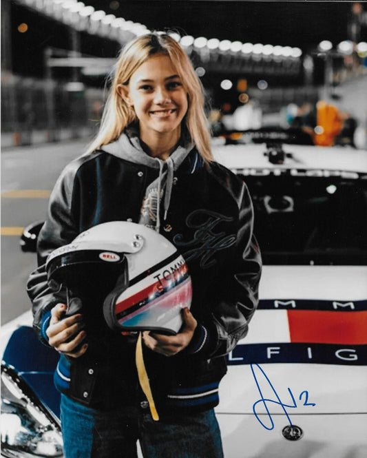 Signed Alba Larsen Formula 1 Academy Tommy Hilfiger Racing 8x10 Photo 5 Original
