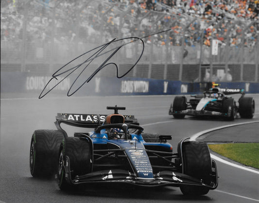 Signed Alexander Alex Albon Formula 1 Williams Racing 8x10 Photo #3 Original