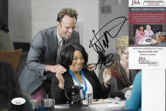 Signed Walton Goggins Kimberly Hebert Gregory Vice Principals 8x10 Photo w JSA