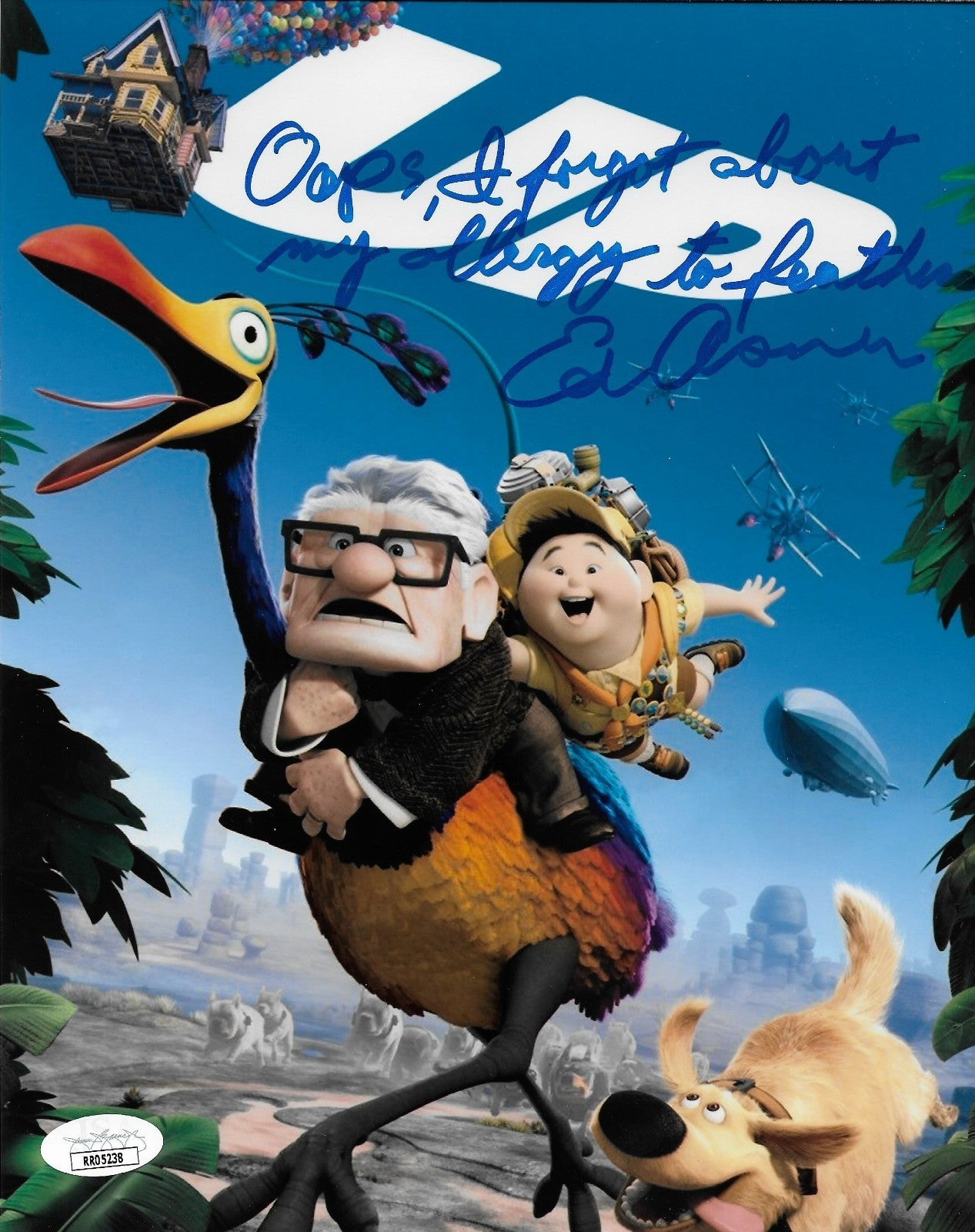 Signed Ed Asner Up Carl  Autographed 8x10 Photo #6 with JSA  Authentication