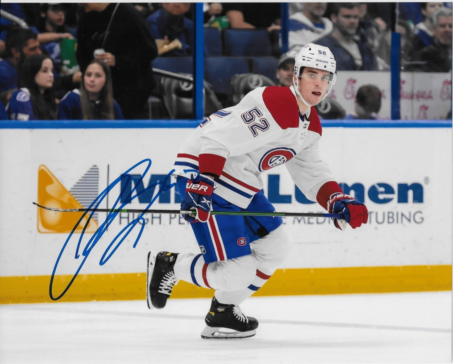 Signed Justin Barron Montreal Canadiens Autographed 8x10 Photo #5 Original