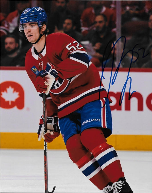 Signed Justin Barron Montreal Canadiens Autographed 8x10 Photo #1 Original