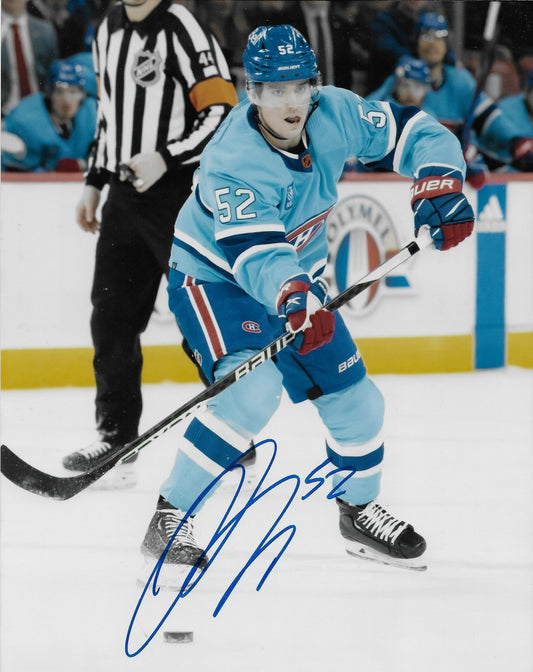 Signed Justin Barron Montreal Canadiens Autographed 8x10 Photo #2 Original
