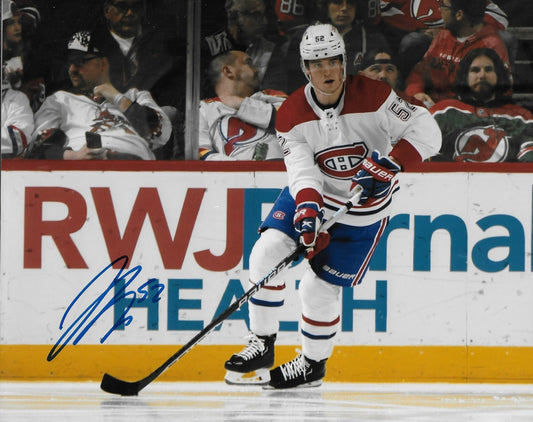 Signed Justin Barron Montreal Canadiens Autographed 8x10 Photo #6 Original