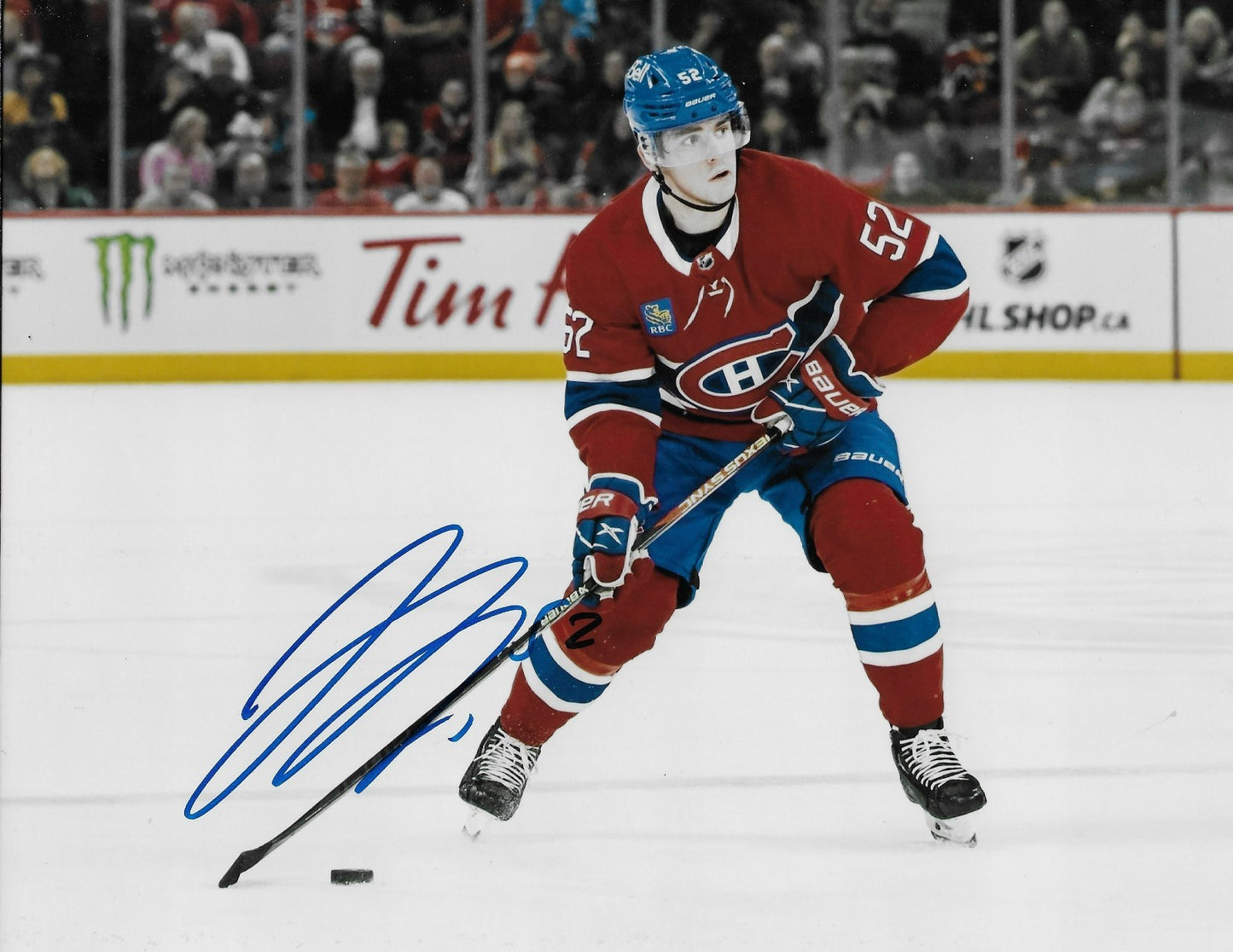 Signed Justin Barron Montreal Canadiens Autographed 8x10 Photo #9 Original