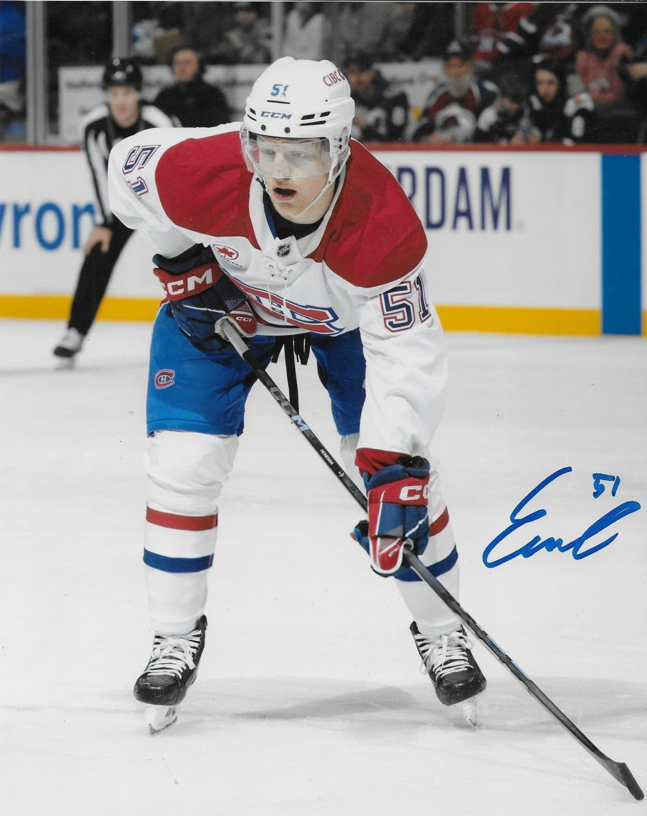 Signed Emil Heineman Montreal Canadiens 8x10 Photo #10 Original Private Signing