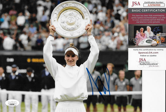 Signed Marketa Vondrousova Wimbledon 2023 Tennis 8x10 Photo 2 JSA Authentication