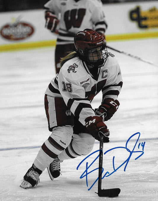 Signed Brianna Decker Wisconsin Badgers Womens Hockey 8x10 Photo #2 Original