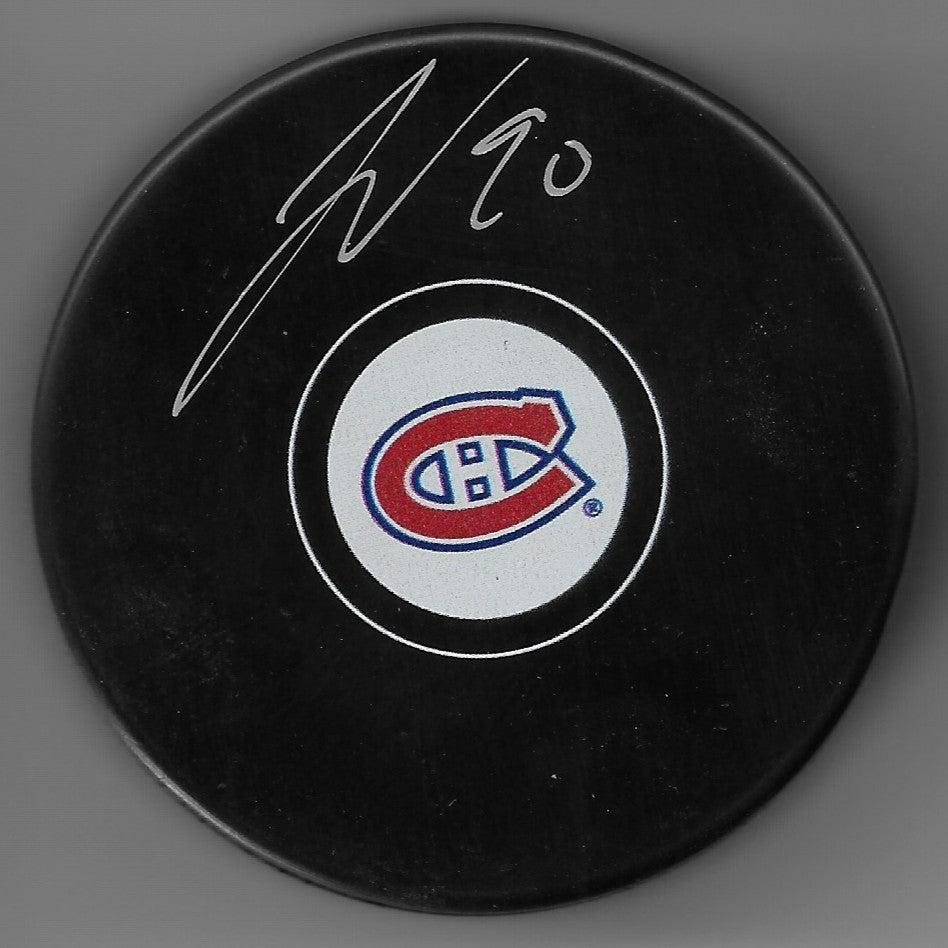 Signed Joe Veleno Montreal Canadiens Autographed Hockey Puck Original