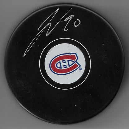 Signed Joe Veleno Montreal Canadiens Autographed Hockey Puck Original