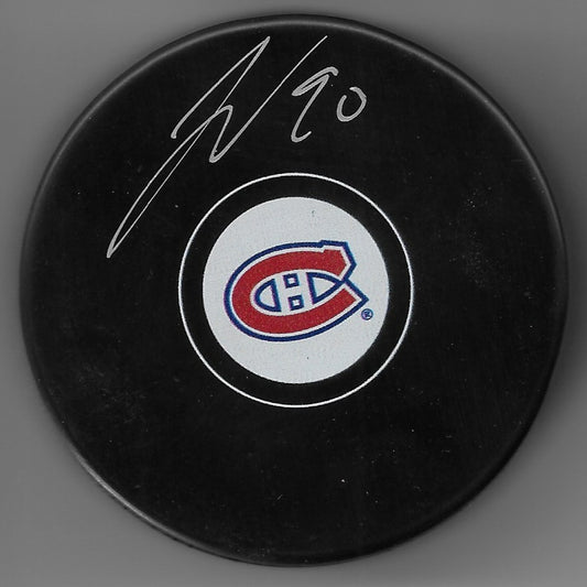 Signed Joe Veleno Montreal Canadiens Autographed Hockey Puck Original
