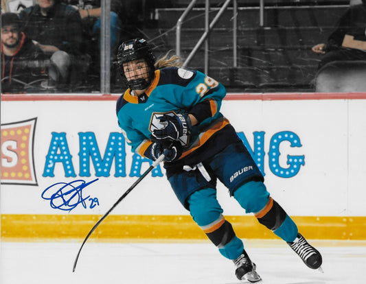 Signed Emmy Fecteau New York Sirens PWHL Hockey 8x10 Photo #2 Original